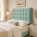Ver imagem 2 de Cabeceira Ana Estofada Veludo p/ Cama Box Casal King 195cm Quarto