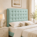 Ver imagem 4 de Cabeceira Ana Estofada Veludo p/ Cama Box Casal King 195cm Quarto