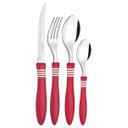 Ver imagem 2 de Faqueiro Inox 24 Peças Cor & Cor Vermelho Tramontina 23499/763