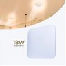 Plafon Led 18w Quadrado Sobrepor Luminária Borda Infinita - BRANCO QUENTE 3000K - 5