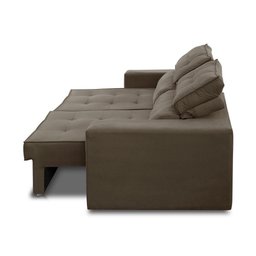 Sofá Retrátil e Reclinável 3 Lugares 2,30m com Molas Mirela Suede Adonai Estofados - 5