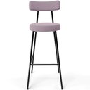 Ver imagem 6 de Kit 03 Banquetas Altas Cozinha Bar Sala De Jantar Em Aço Milão L02 Suede Rosê - Lyam Decor