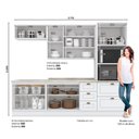 Ver imagem 2 de Cozinha Modulada 5 Peças com Torre Quente 10 Portas 5 Gavetas Americana Henn - Branco Hp Fosco