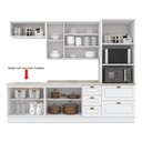 Ver imagem 7 de Cozinha Modulada 5 Peças com Torre Quente 10 Portas 5 Gavetas Americana Henn - Branco Hp Fosco