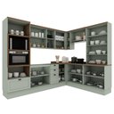 Ver imagem 3 de Cozinha Completa 16PTS 4GAVS s/Tpo Iluminata Verde Mint/Ebano
