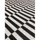 Ver imagem 3 de Tapete Sala Redondo 150 Cm Geometrico Listrado Preto Prata