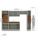 Ver imagem 6 de Cozinha Koya 5 Peças Armários Aéreos Torre Quente Paneleiro Balcão Tampo Rodapé Verde 250049