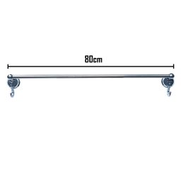 Porta Toalha Toalheiro 80cm Cabide até 8kg Ventosa Sem Furo - 7