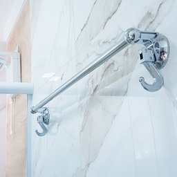 Porta Toalha Toalheiro 80cm Cabide até 8kg Ventosa Sem Furo - 10