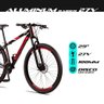Bicicleta Aluminum Aro 29 Quadro 15 Alumínio 27 Marchas Freio Disco Mecânico Preto Vermelho - - 4