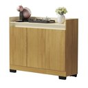 Ver imagem 1 de Buffet Balcão Aparador Real 3 Portas Cozinha Escritório Sala Cantinho do Café Mel/pérola Dlucca