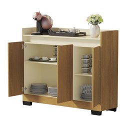 Buffet Real 3 Portas Mel/Pérola - Móveis Primus - 4