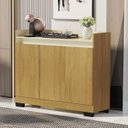 Ver imagem 2 de Buffet Balcão Aparador Real 3 Portas Cozinha Escritório Sala Cantinho do Café Mel/pérola Dlucca