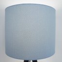 Ver imagem 2 de Abajur Base Madeira Azul Marinho e Cúpula Azul Poá