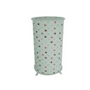 Ver imagem 2 de Abajur Cilíndrico Revestido com Tecido Estampado Triângulos Crie Casa Marrom, Laranja e Verde