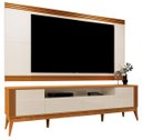Ver imagem 1 de Rack Morgan com Painel Gardem Cedro com Off White - Edn Móveis