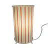 Abajur Cilíndrico Revestido com Tecido Listrado Crie Casa Laranja e Bege - 1