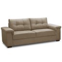 Ver imagem 2 de Sofá 3 Lugares para Sala de Estar Living 208cm Allon F04 Veludo Marrom Claro - Lyam Decor