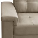 Ver imagem 6 de Sofá 3 Lugares para Sala de Estar Living 208cm Allon F04 Veludo Marrom Claro - Lyam Decor