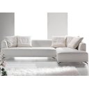 Ver imagem 2 de Sofá de Canto 5 Lugares em Couro Sintético Branco, 2,78m X 1,80m