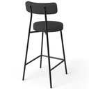 Ver imagem 7 de Kit 02 Banquetas Baixa para Cozinha Sala de Jantar Bancada Milão L02 Bouclê Preto - lyam decor Lyam