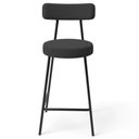 Ver imagem 5 de Kit 02 Banquetas Baixa para Cozinha Sala de Jantar Bancada Milão L02 Bouclê Preto - lyam decor Lyam