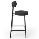 Ver imagem 6 de Kit 02 Banquetas Baixa para Cozinha Sala de Jantar Bancada Milão L02 Bouclê Preto - lyam decor Lyam