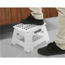 Ver imagem 6 de Banqueta Plástica Portátil Dobrável Com Alça Multiuso Vonder 22cm Capacidade 150kg Branca