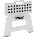 Ver imagem 2 de Banqueta Plástica Portátil Dobrável Com Alça Multiuso Vonder 22cm Capacidade 150kg Branca