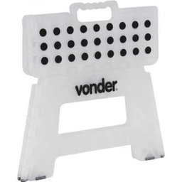 Banqueta Plástica Portátil Dobrável Com Alça Multiuso Vonder 22cm Capacidade 150kg Branca - 2