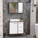 Ver imagem 1 de Conjunto Gabinete Banheiro com Cuba e Espelho Turin 60 Avbr