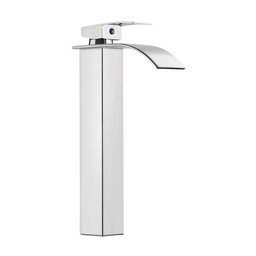 Torneira Banheiro Cascata Alta Prata C/ Monocomando - 1