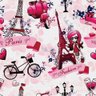 Papel de Parede Adesivo Paris Torre Eiffel com Moto, Bicicleta e Poste - Jovem - SSJCA-34 - ROLO - 3 - 1