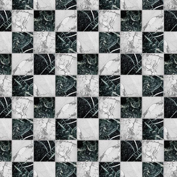 Papel de Parede Adesivo Lavável Decoração Pastilhas Azulejo Para Cozinha  Preto Com Branco Xadrez 3D - Pro Decor no Shoptime