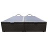 Base Cama Box Baú King Size Suede Bordado Marrom Skybox - 2