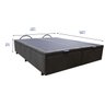 Base Cama Box Baú King Size Suede Bordado Marrom Skybox - 8