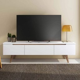 Rack para TV até 55 Polegadas 2 Portas 1 Gaveta Retrô Reims Madesa - 1 Rack para TV até 55 Polegadas 2 Portas 1 Gaveta Retrô Reims Madesa - 1