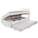 Ver imagem 3 de Cama Bau Solteiro Auxiliar e Colchão Branca Larissa