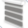 Persiana Rolo Double Vision Larg 160 X Alt 160 Cinza - 1