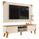 Ver imagem 1 de Rack Bancada com Painel Duna Cinamomo/off White para Tv até 65” - Madetec