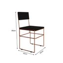 Ver imagem 3 de Mesa Jantar Industrial Trama 1,40x0,80m Amêndoa com 4 Cadeiras Estofadas Vitória Cobre e Preta