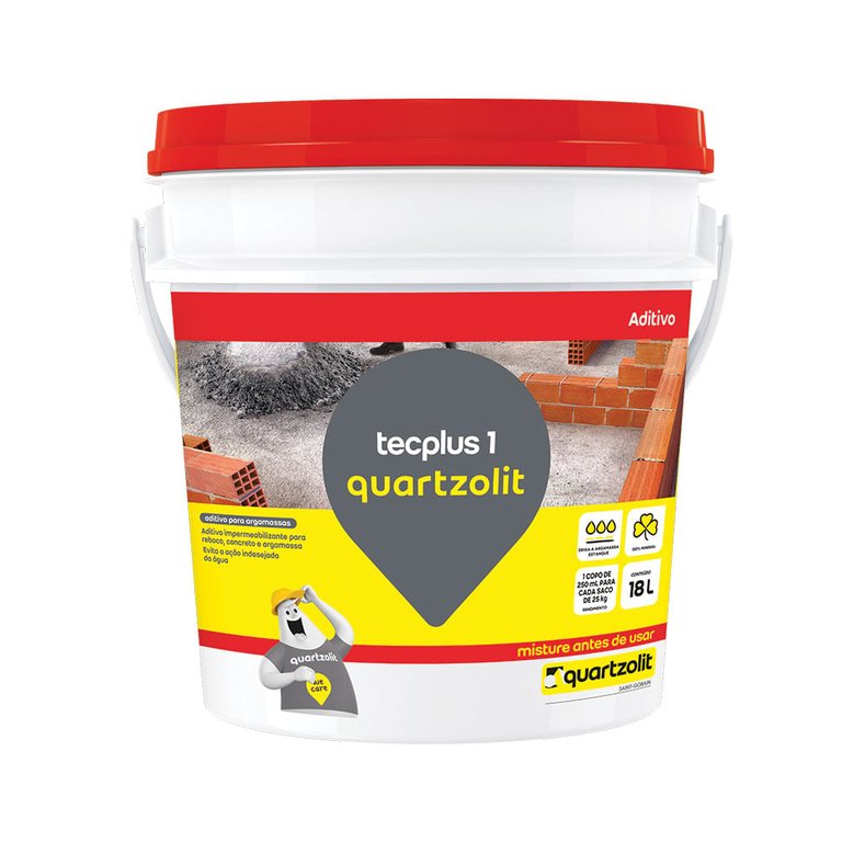 Tecplus 1 Aditivo impermeabilizante para argamassas - Quartzolit 18L