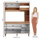 Ver imagem 4 de Armário de Cozinha Compacta em Mdp Mel e Areia 1,95 X 1,53 M Splendore