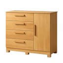 Ver imagem 2 de Cômoda para Quarto 4 Gavetas e 1 Porta Sapateira Flora Marrom/Cinamomo