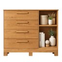 Ver imagem 4 de Cômoda para Quarto 4 Gavetas e 1 Porta Sapateira Flora Marrom/Cinamomo