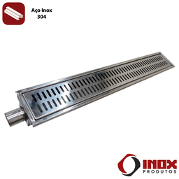 Ralo Inox Classic com Saída na Ponta - Inox 304 - 50x12x07 Cm - 3