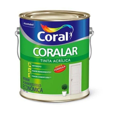 Tinta Coralar Acrilico Fosco Palha Galão 3