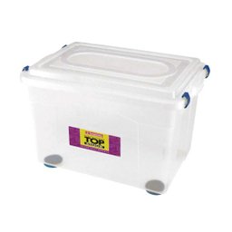 Caixa organizadora grande Top Stok alto 56,1 litros cristal Sanremo - 1