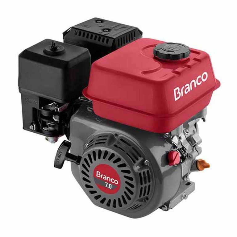 Motor À Gasolina Horizontal 4T 6.9Cv 208Cc B4T-7.0H Branco