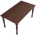 Ver mais imagens de Mesa de Jantar 6 Lugares 160cm Madeira Maciça Pés Torneados Lazuli F06 Café - Lyam Decor